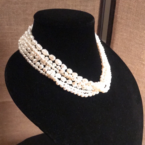 Fresh Water 5 Strand Pearls - Picture 3 of 9